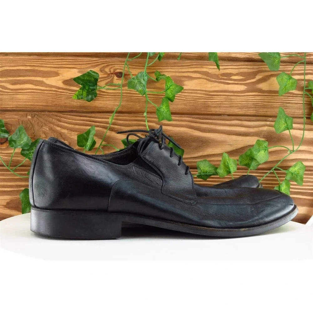 Bruno Magli Shoes Sz 10.5 M Black Derby‎ Oxfords Leather Men